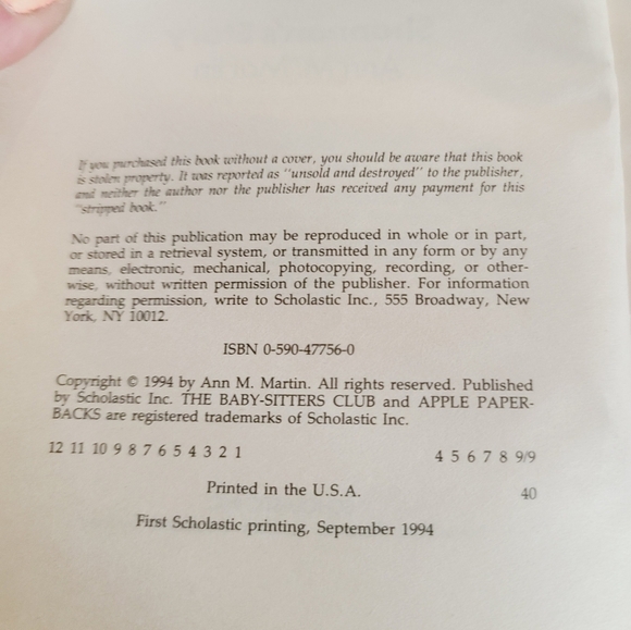 Vintage 90s The Babysitters Club Special Edition Shannon's Story Book - Picture 3 of 6